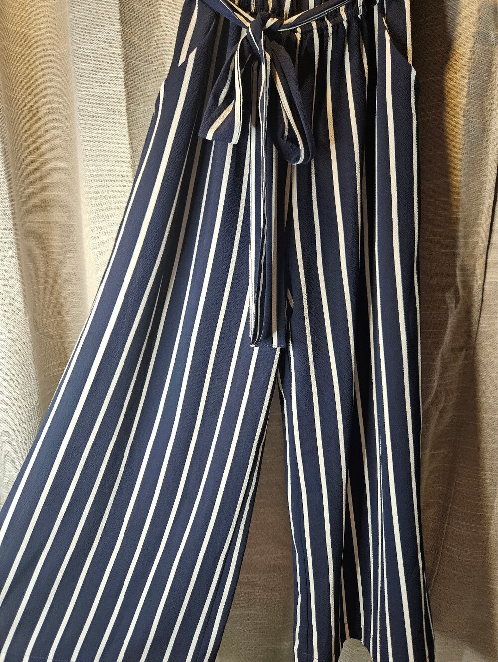 RUE21 NWT Striped Wide Leg Strapless Jumpsuit Small - Picture 7 of 13